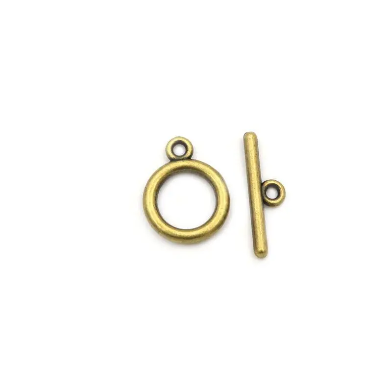 10 Sets Gold-Platte Silber Farbe Herz Blume Verschluss Armband Toggle Verschluss Für Schmuck Machen Diy Zubehör Großhandel Groß – Detail 7