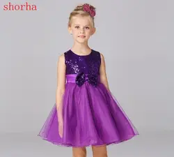 Girls Dress Children Clothing Princess Summer Party Wedding Dresses For Girls Costumes For Kids beautiful bow sequin dress dres