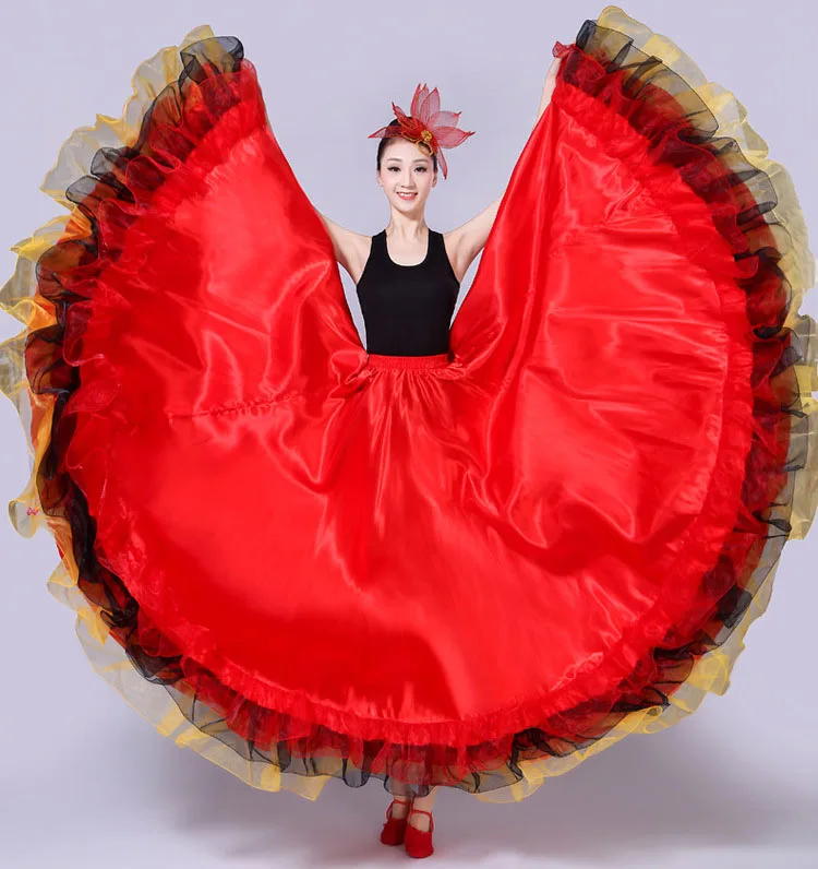 Flamenco Skirts Belly Dance Skirt Spanish Clothing Flamenco Dance Costumes Brazil Dance Costumes Gypsy Ro Flamenco Dress