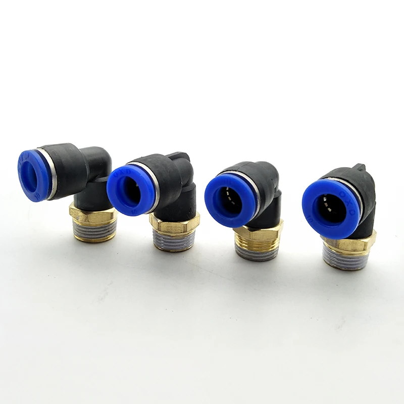 4 Pcs 3/8" Male Thread to 10mm Elbow Pneumatic Connector Quick Fittings PL10-03 Free shipping image 5