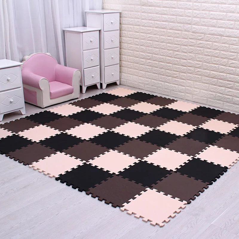 Tapis de jeu en mousse EVA souple pour bébés et enfants, Puzzle de couleur noir et blanc, tapis de sol 30x30x1cm, 9/18/24/30 pièces/lot