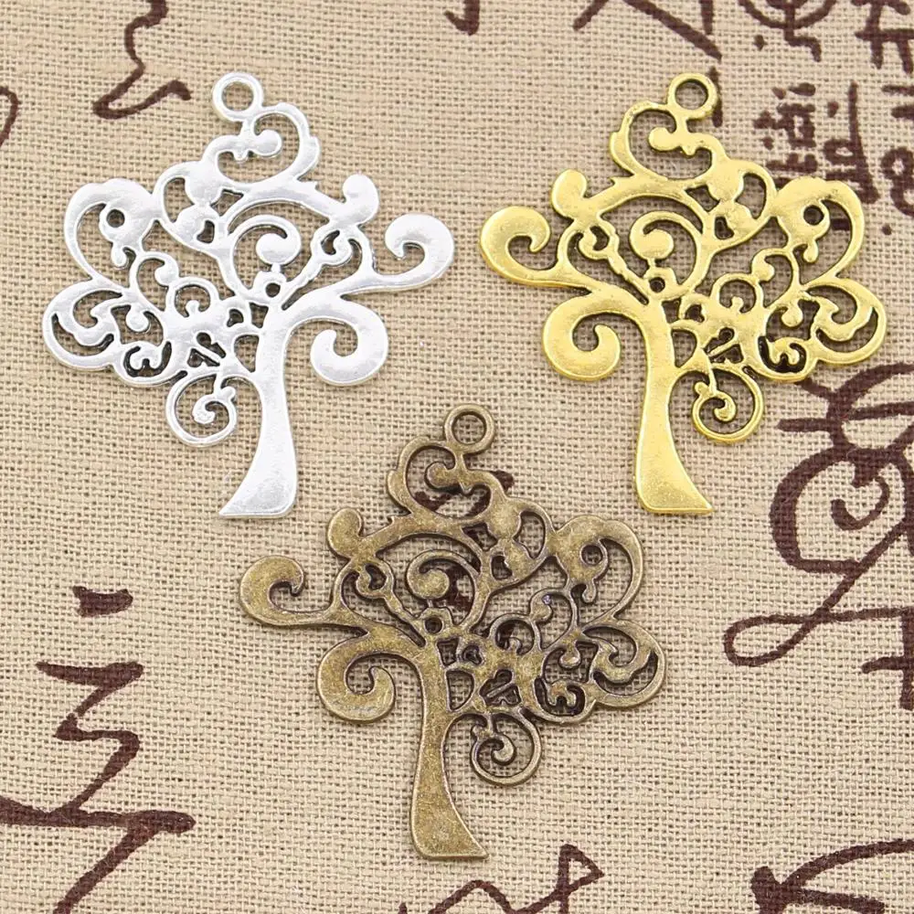 

3pcs Charms Peace Tree 42x37mm Antique charms,pendant fit,Vintage Tibetan Bronze Silver Color Gold,DIY Handmade Jewelry