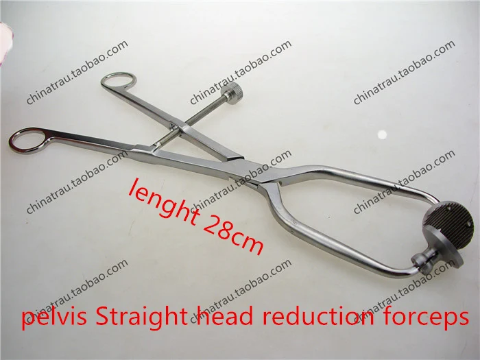 medical orthopedic instrument pelvis Straight head reduction forceps Reconstructive bobe plate Tip Point reduction pliers 28cm