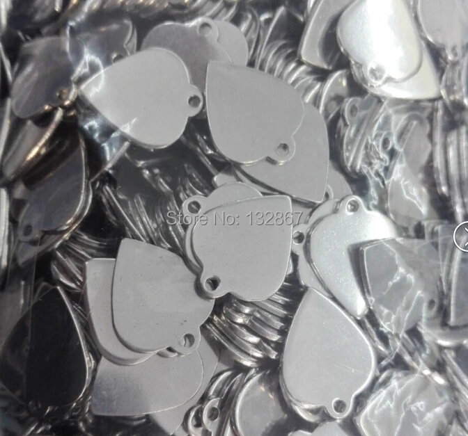 Lot 100pcs Sheet Heart Love design charms stainless steel Jewelry Finding DIY