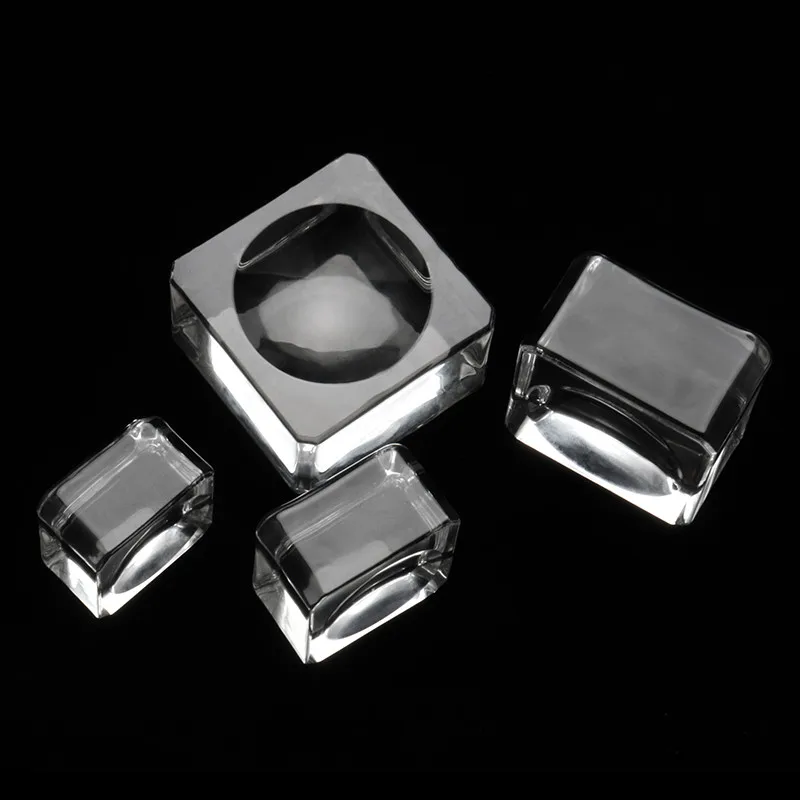 1pcs Crystal Glass Glue Pallet Lash Holder Eyelash Glue Holder False Lashes Stand Extension Square Glass Glue Pallets