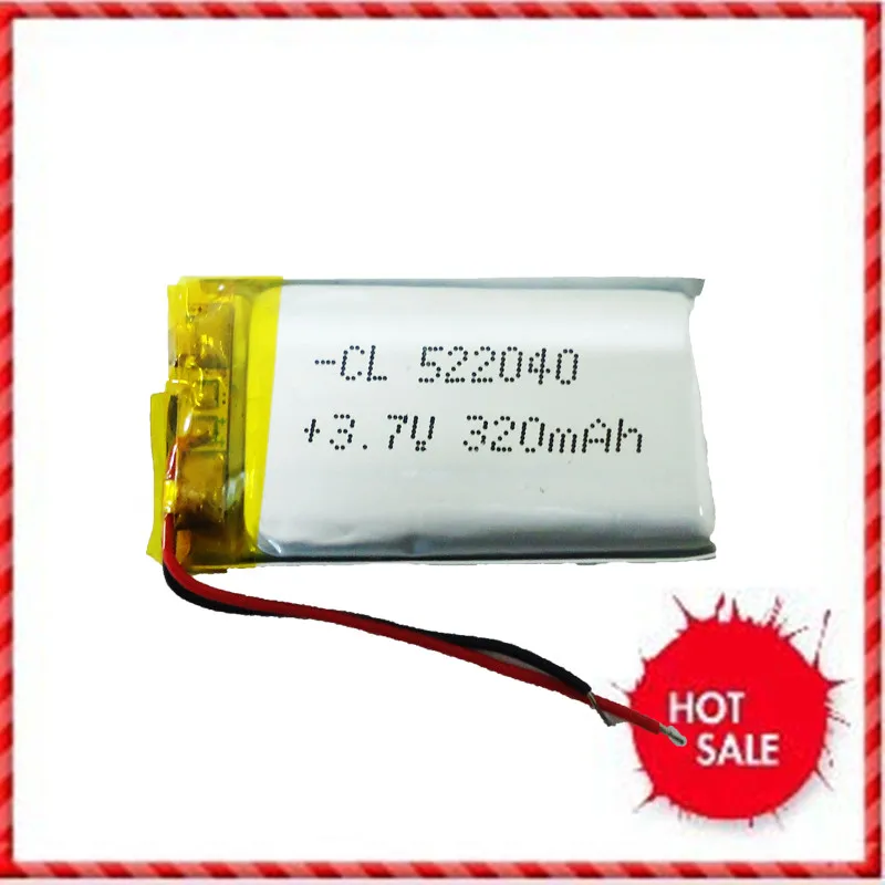 3.7V polymer lithium battery 522040052040502040 320MAH MP3 battery recording pen Rechargeable Li-ion Cell