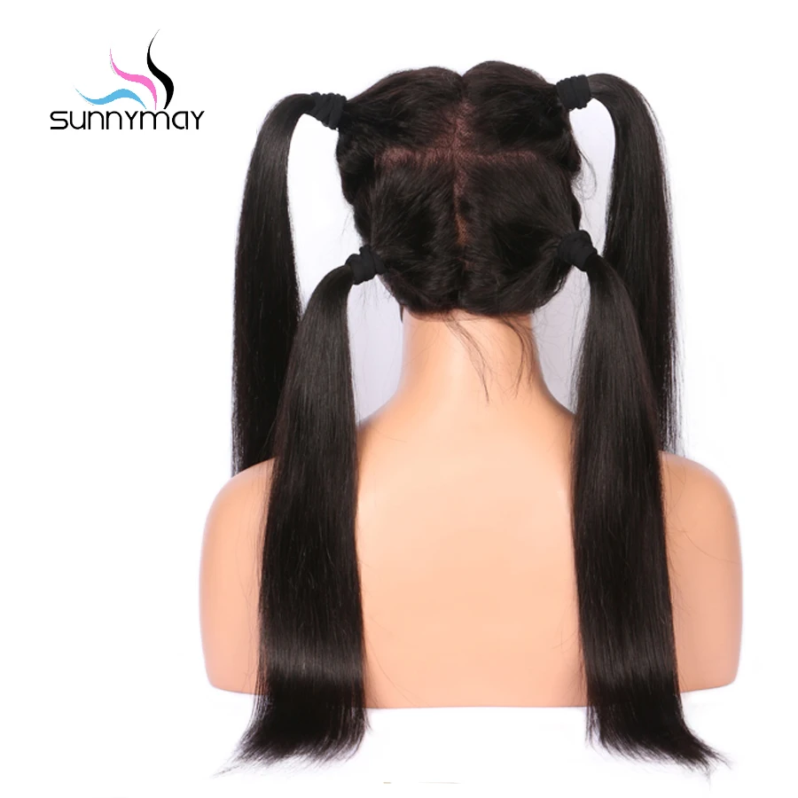 

Sunnymay Pre Plucked Full Lace Human Hair Wigs With Baby Hair Straight Full Lace Wigs Bleached Knots Remy Glueless Hair Wigs