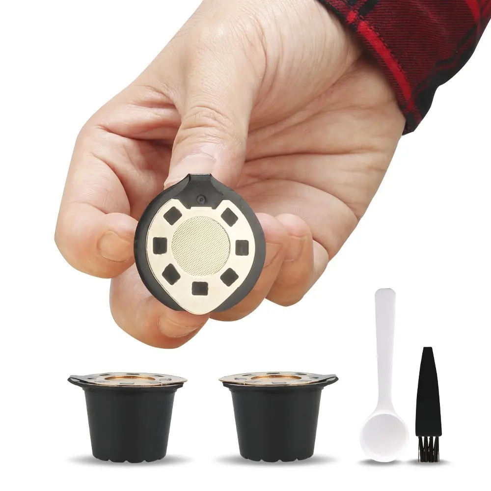 iCafilas Reusable Refillable Nespresso Coffee Capsule With Plastic Filter Pod Birthday Gift 20ML Filters Kitchen Dining Bar