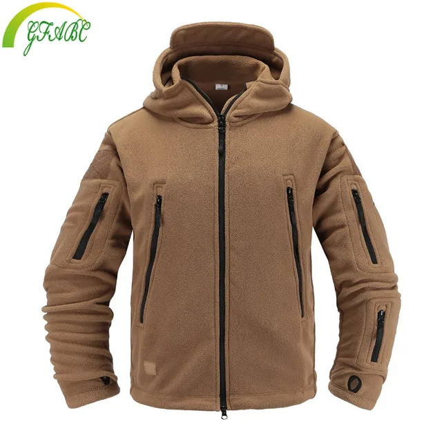 Nowa kurtka outdoorowa z polaru Softshell Military Tactical Man Polartec Thermal Polar Hooded Outerwear Coat Army Clothes