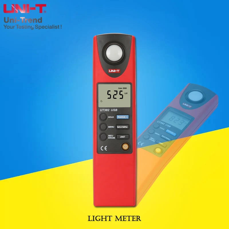 UNI-T UT381/UT382 Light Meter; Light intensity (illuminance) tester / Luminance meter / Lux meter