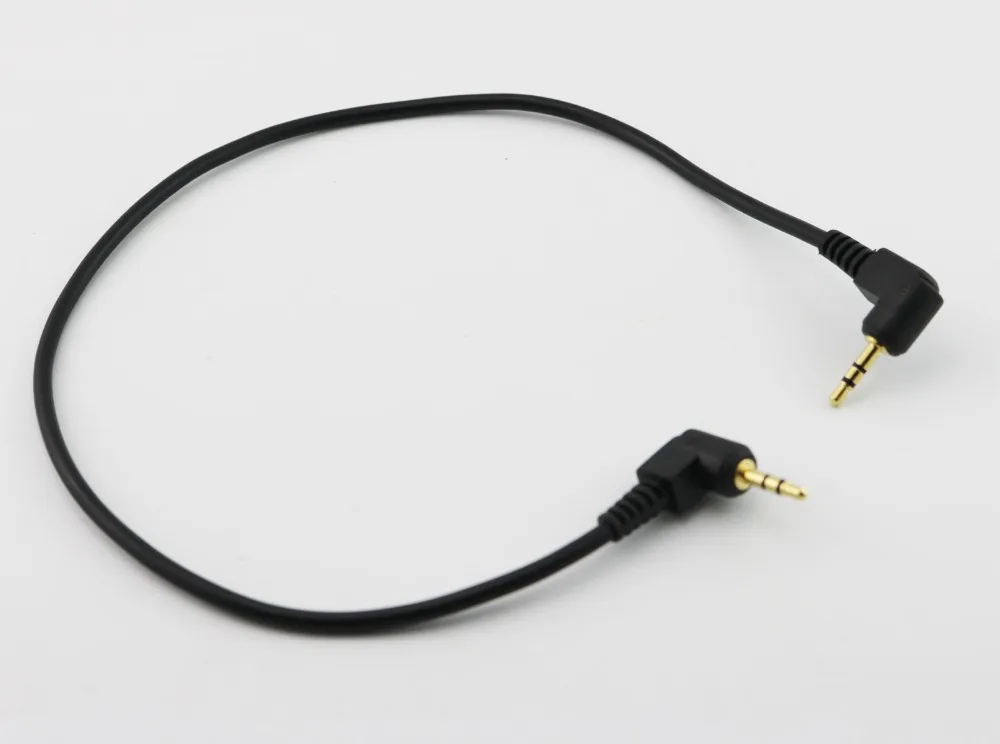 10pcs Gold-Plated 2.5mm Male 3 Pole Right Angle to 2.5mm Right Angle Male TRS Stereo Adapter Aux Audio Cable 35cm