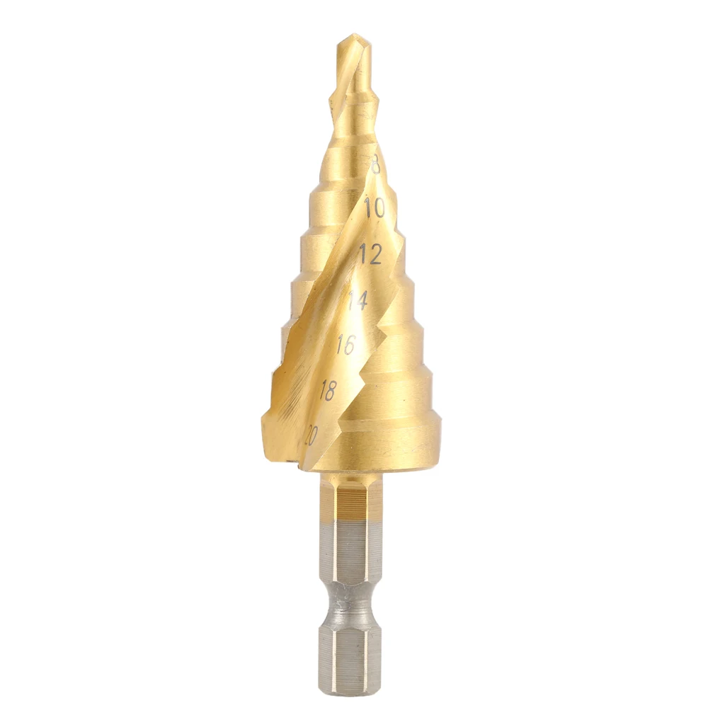 3 Pcs/set Good Quality HSS Titanium Coated Spiral Grooved Step Drill Bits Professional Pagoda Drill Bit Set herramientas madera