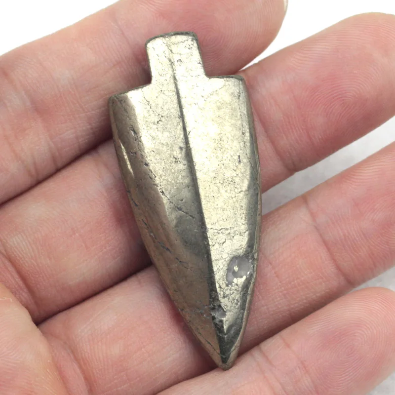 22x52mm Arrow Shape Nautral Pyrite 3 Pendants Natural Stone Diy Loose Beads For Jewelry Making Wholesale !