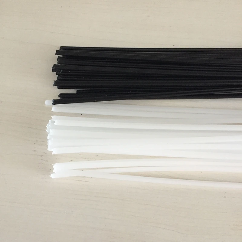 40PCS white black PP Plastic welding rods 1pc=1meter thickness 2.5mm * width 5mm * length 1m