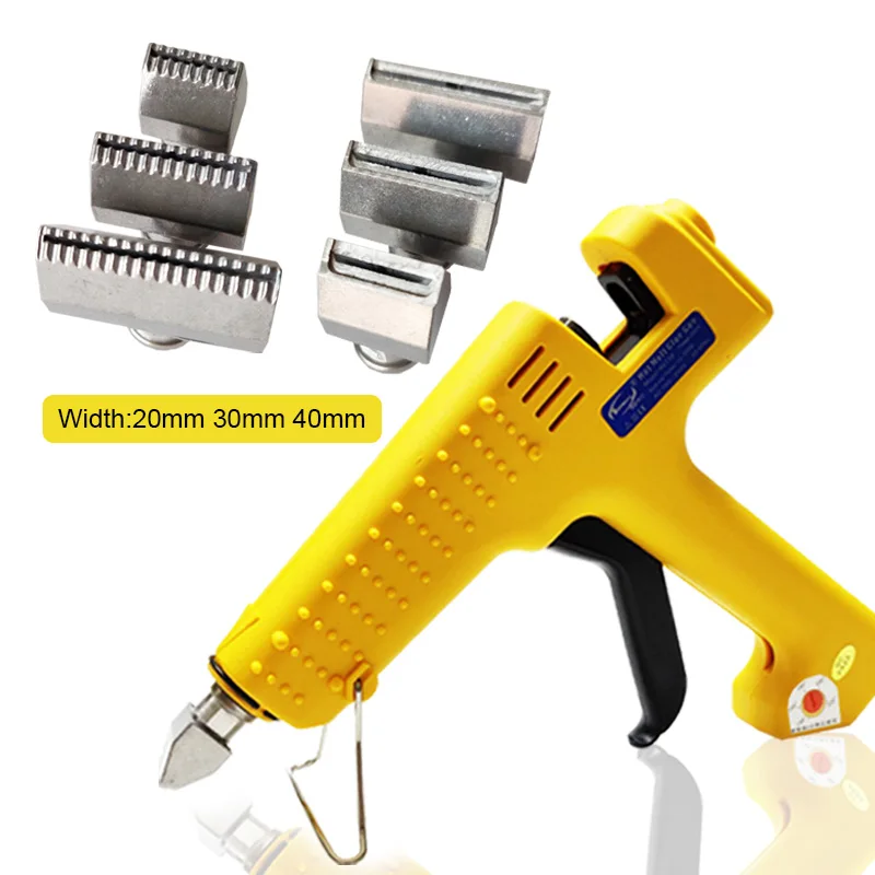 200W Hot Melt Glue Gun Wide Flat Nozzle 20mm 30mm 40mm Hot Glue Gun for 11mm Glue Stick Professional Industrial Repair Gun