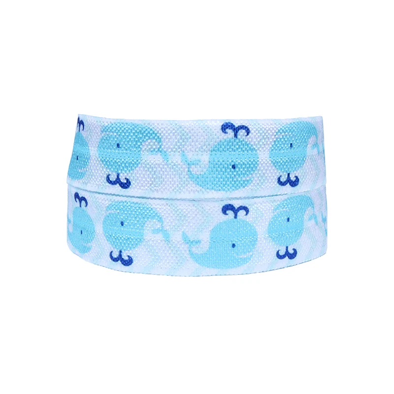 

FLRA ElasticClassical designed light whale with seahorse fold over elastic for hair ribbon