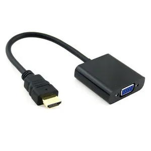 

HDTV Input to VGA Female Output Projectors Monitors Adapter PC Laptop Black