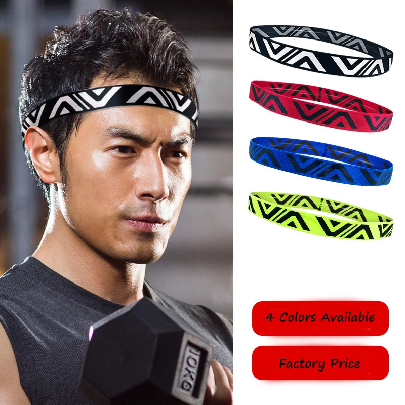 Befusy Non Slip Men Women Elastic Sweatband Sport Fitness Headband Tennis Badminton Basketball Running Headbands Hair Sweat Band