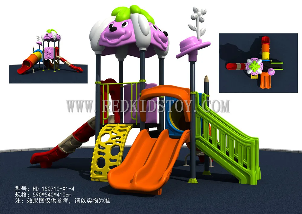 

Colorful Top Quality Outdoor Playground Set CE Certified Children Playground System HZ-150710b