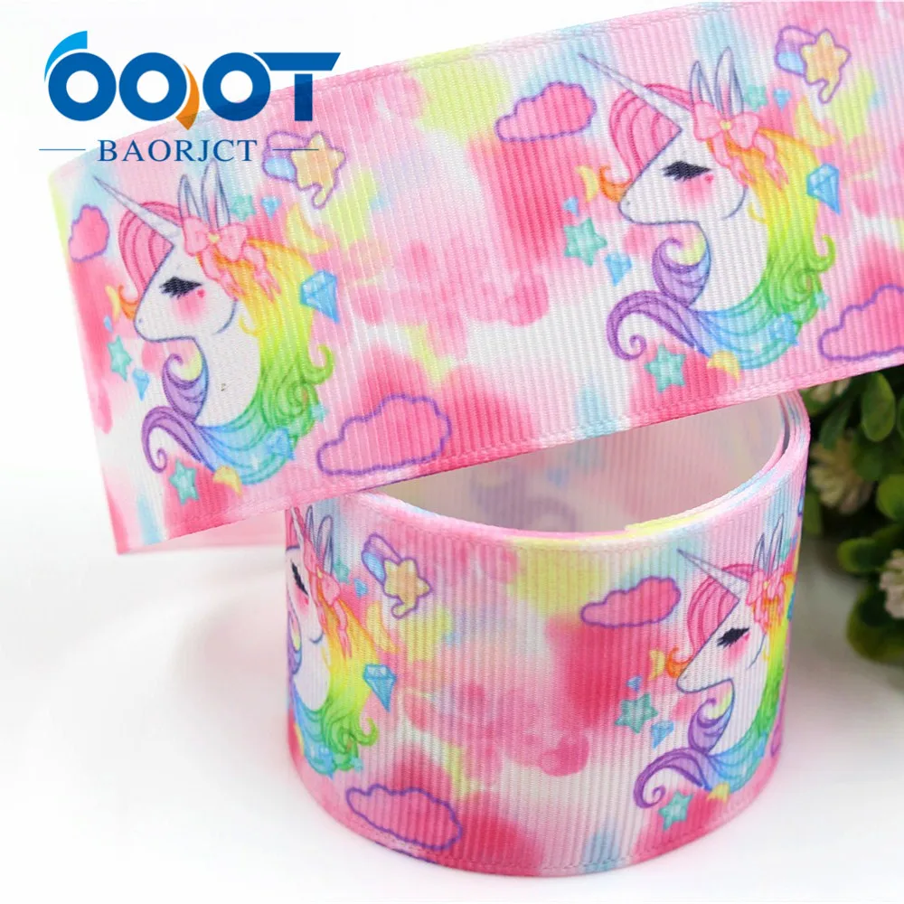 OOOT BAORJCT 181191 38 mm 10 yards Cartoon ribbons thermal transfer printing lattice wedding accessories DIY handmade materials