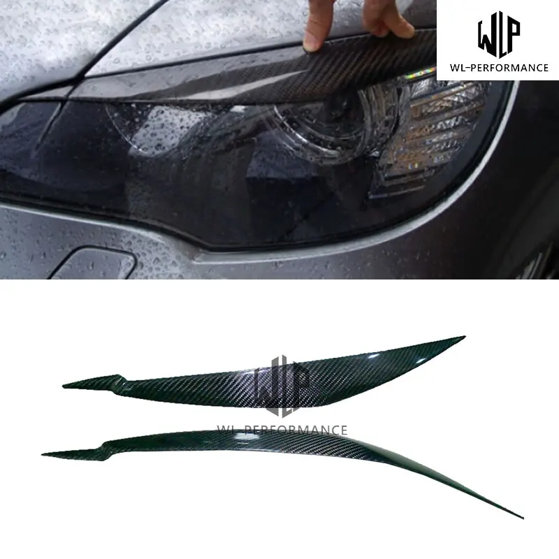 E71 High quality Carbon fiber Car body Front Headlight Eyebrows Car Styling For BMW X6 E7 2008-2014