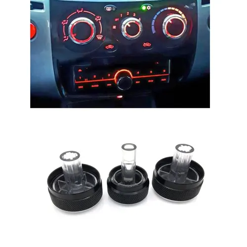 Para Mitsubishi Triton 2006-2014 3 unids/set perilla de CA de coche perilla de aire acondicionado perilla de Control de calor