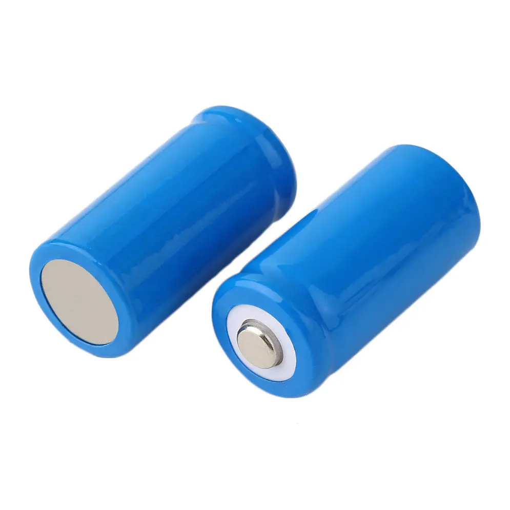 2 ชิ้น 3.7 โวลต์ 1000 มิลลิแอมป์ชั่วโมง CR123A 16340 แบตเตอรี่ Li - Ion แบบชาร์จไฟได้