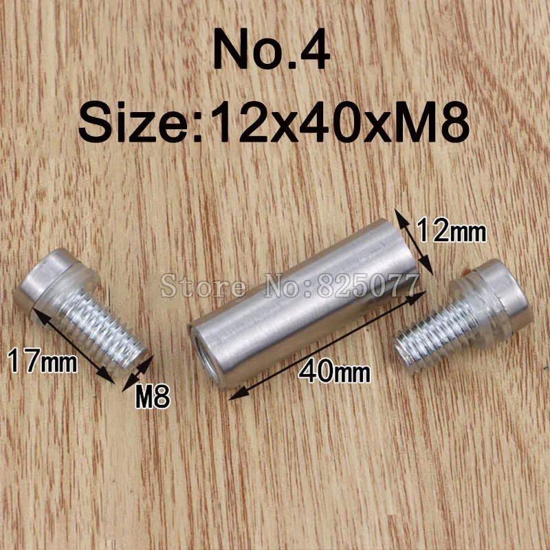 

DHL Diameter 12x40mm 200PCS Stainless Steel Double Head Hollow Screw Acrylic Billboard Advertisement Fixing Screw KF995