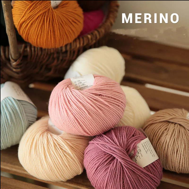 3 Pcs / Lot 100% merino wool yarn hand knitting cashmere baby Kids scarves socks soft thick yarn for knitting threads hand knit