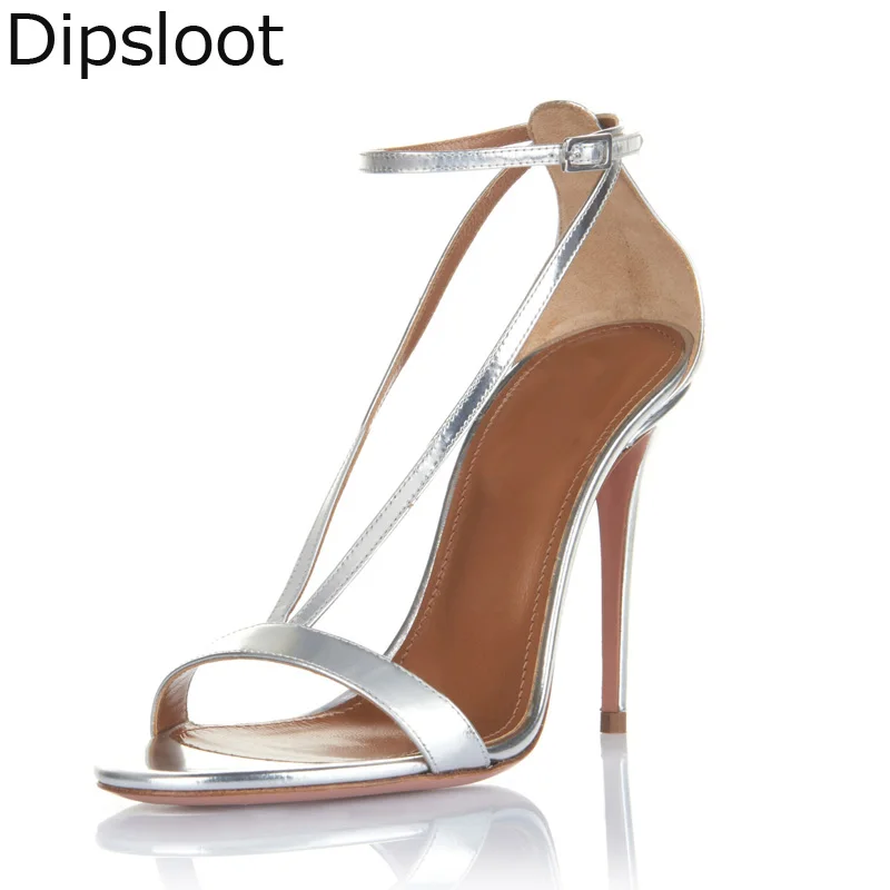 

Соблазнительные женские сандалии на высокой шпильке, серебристые, зеркальные, с блестящими кожаными ремешками, под платье, европейский размер 46