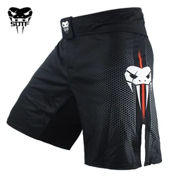 Sotf-shorts de boxe para adultos, cobra venenosa, geométrica, tigre, muay thai, luta, sanda, para homens e mulheres