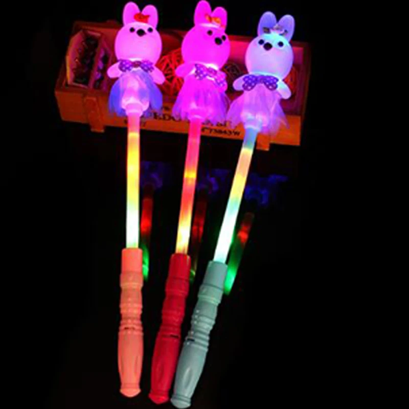 Colorful Flashing LED Glow rabbit Stick Light Up LED Light Stick For Wedding Birthday Party Cheering Sticks Wedding LED Light