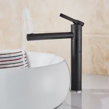 Black White Swivel Basin Faucet #4