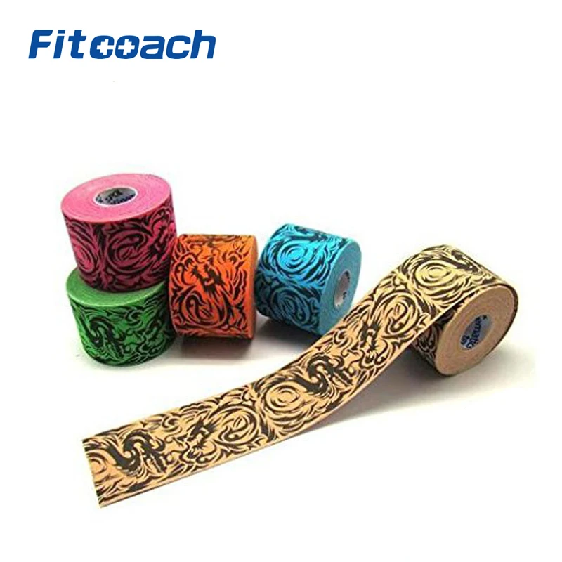 

5.0cm*5m Kinematics Tex With stripes Elastic Kinesiology Tape for Support & Healing - Cotton, Polyurethane, Acrylic Adhesive