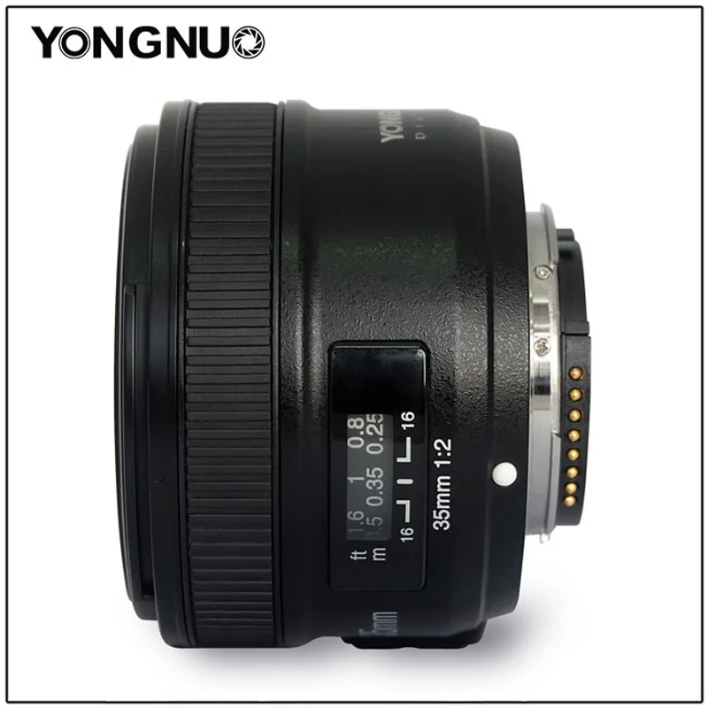 YONGNUO YN35MM F2N AF MF 35mm F2.0 Large Aperture Wide-angle Fixed Focus Lens for Nikon DSLR Camera