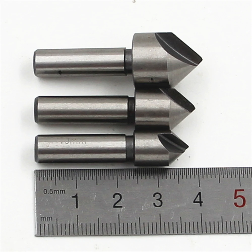 High Quality HSS Countersink 3pcs Drill Bit Set For Steel Snd Hard Metals 10mm 12mm 16mm High Speed Steel Chambering Hole