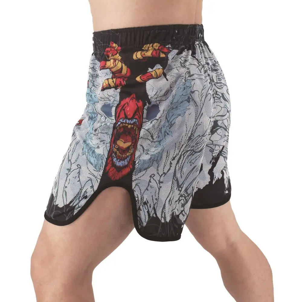 SOTF mma Venomous snake Stretch fabric Men Women geometric boxing shorts Tiger Muay Thai mma shorts boxing clothing fight shorts