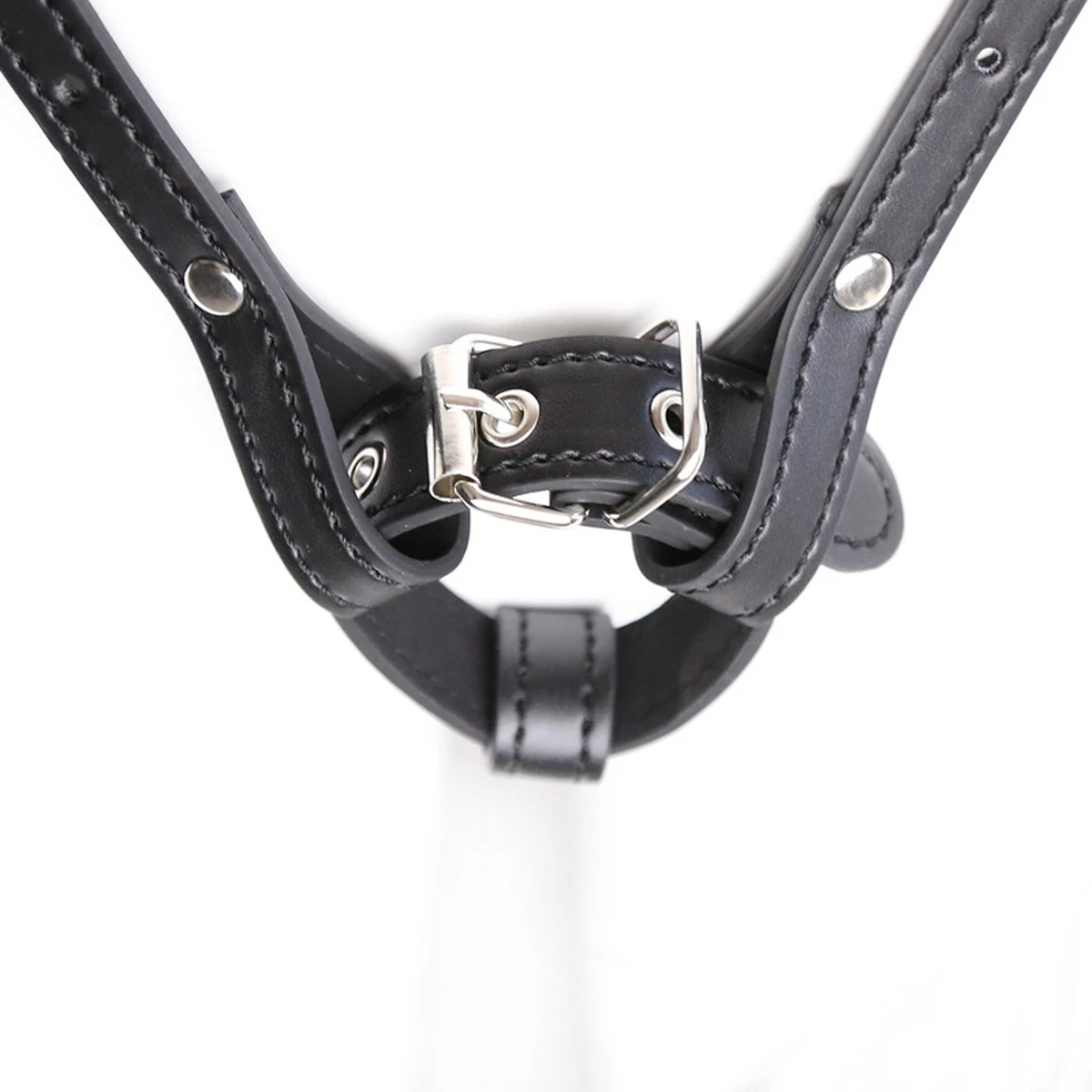 Leather Female Chastity Belt Black Sexy Panties Underwear for Women With Penis Cock Cage Ring Fetish Unisex Adjustable Sex To L1