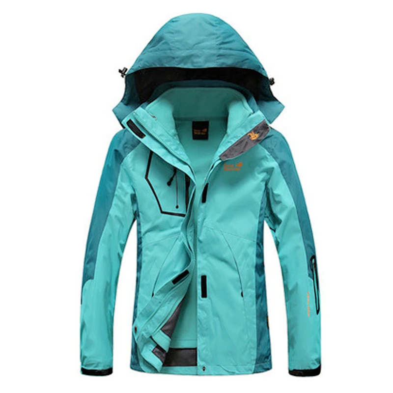 Female Jacket+Linner Two piece set Separate Men Waterproof Windproof Coat Mountaineering Suit Climbing Winter Autumn large Pizex