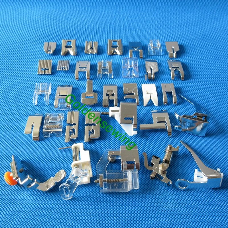 Plastic Box 34 PCS Presser Foot for Bernina Old Style 640-2 642-2 644 700 707