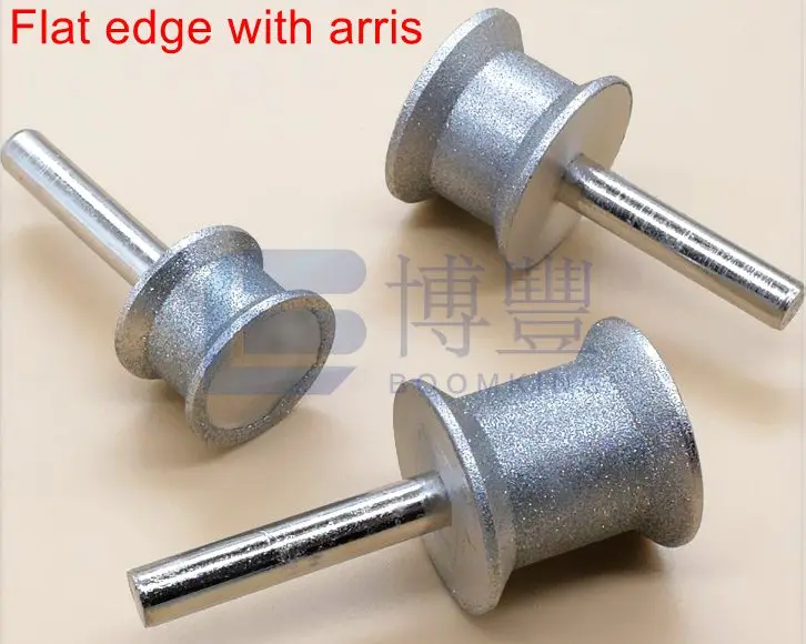 Electroplated grinding diamond wheel, Flat edge with Arris,FA 3/4/5/6/8/10/12/14/15/16/18/20mm,For glass/Stone.BOOMKINT TOOLS