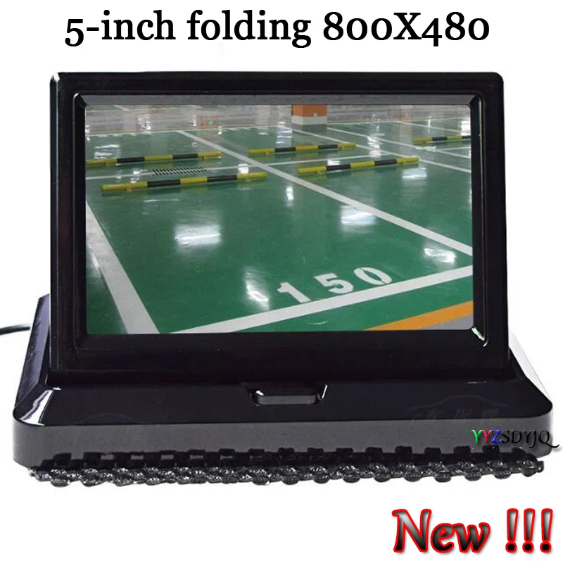 3 IN 1 Parking System 2.4G Wireless transmitter and receiver with 8 LED Car Rear View Camera and 5'' TFT LCD Folding Monitor