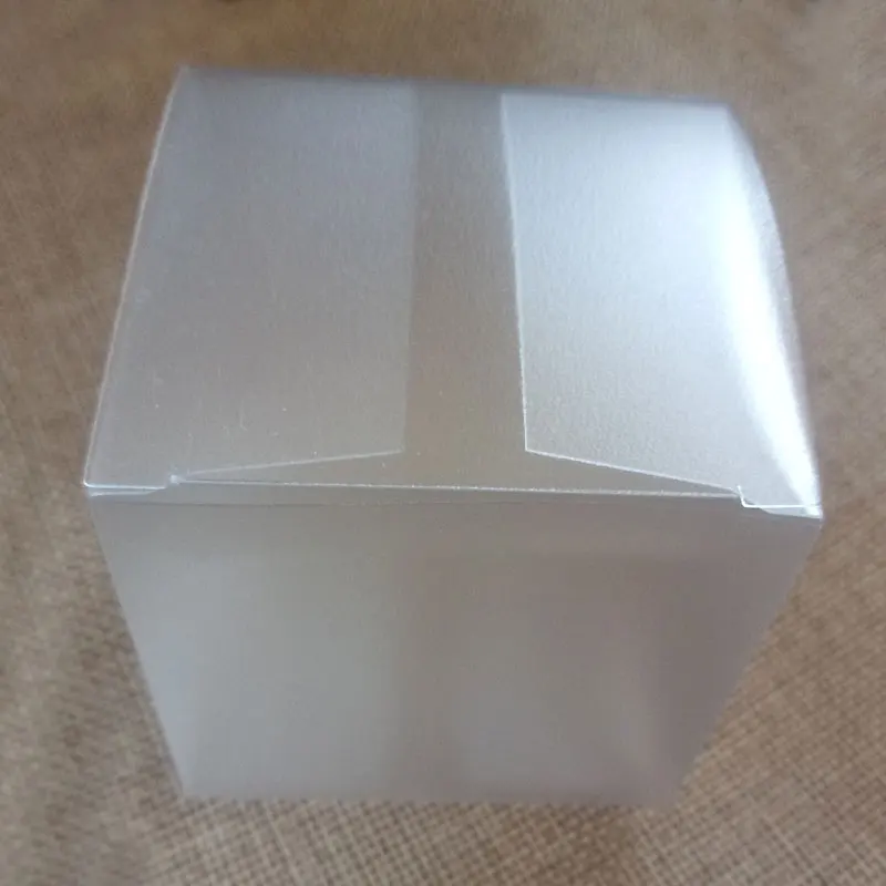 

500pcs 6x6x6cm Scrub Jewelry Gift Box Clear Boxes Plastic Box Transparent Storage Pvc Boxes Packaging Display Pvc Boxen For Wed