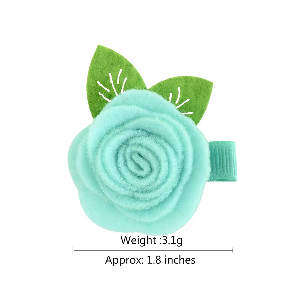 60 pcs/lot, Felt Flower Hair Clips , Girls Felt Hair Accessory, You Choose colors