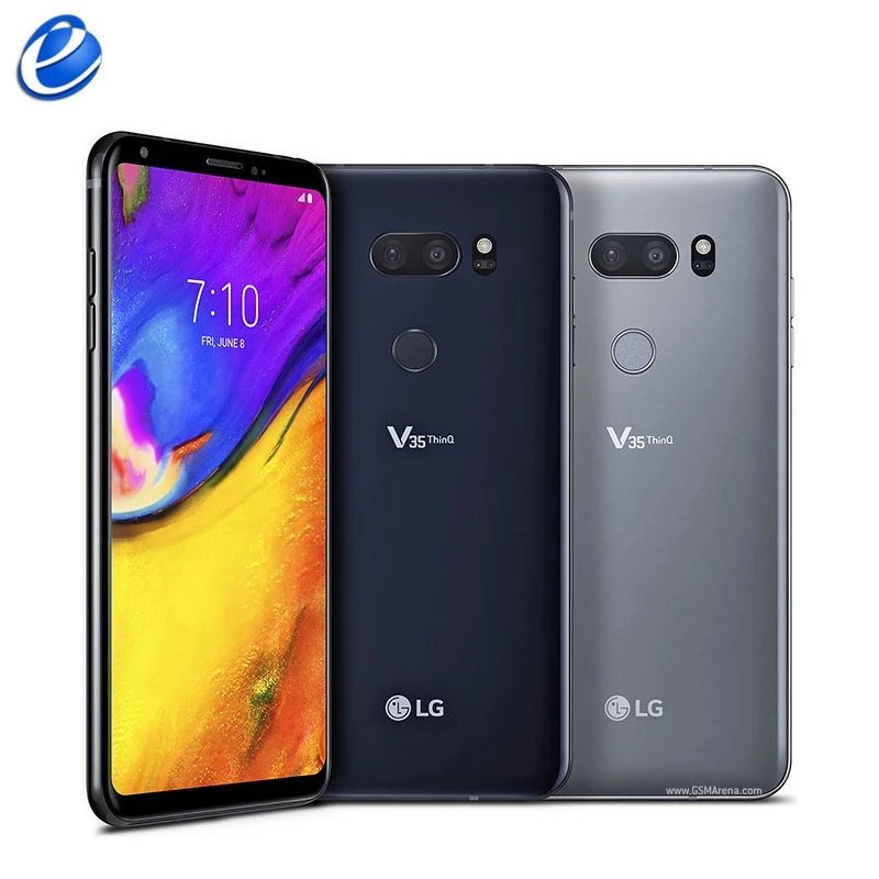 LG-T�l�phone portable V35 ThinQ, �cran de 6.0 pouces, smartphone, m�moire de 6Gb et 64Gb et 128Gb, Android, octac?ur, double cam�ra, lecteur d'empreintes digitales, NDavid