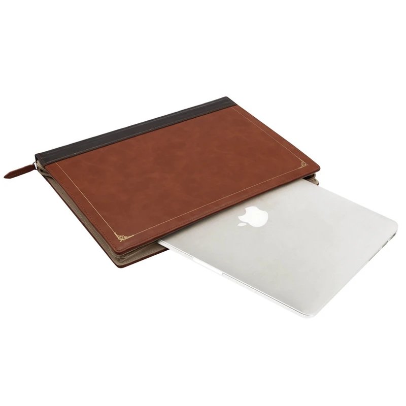 Imagem -06 - Mosiso-capa de Couro pu Vintage para Macbook Capa para Macbook Air 13 Pro Retina 13 15 Touch Bar Laptop Case A1932 Novo
