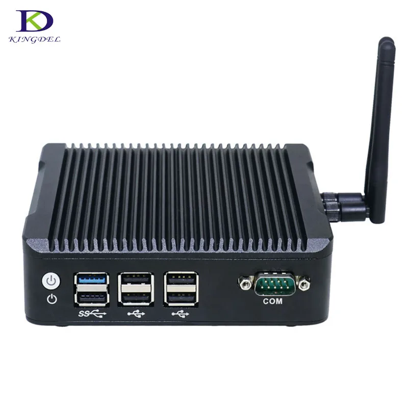 Terbaru slim komputer Intel Quad Core Celeron J1900 Tanpa Kipas mini pc windows 7 HDMI VGA LAN htpc tv box 2.0 GHz Wifi desktop pc