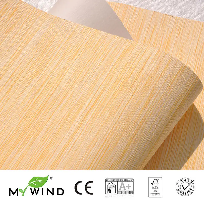 2019 MY WIND orange Grasscloth Wallpapers 3D Paper Weave Design Wallpaper In Roll Luxury Natural Material papier wandbekleding