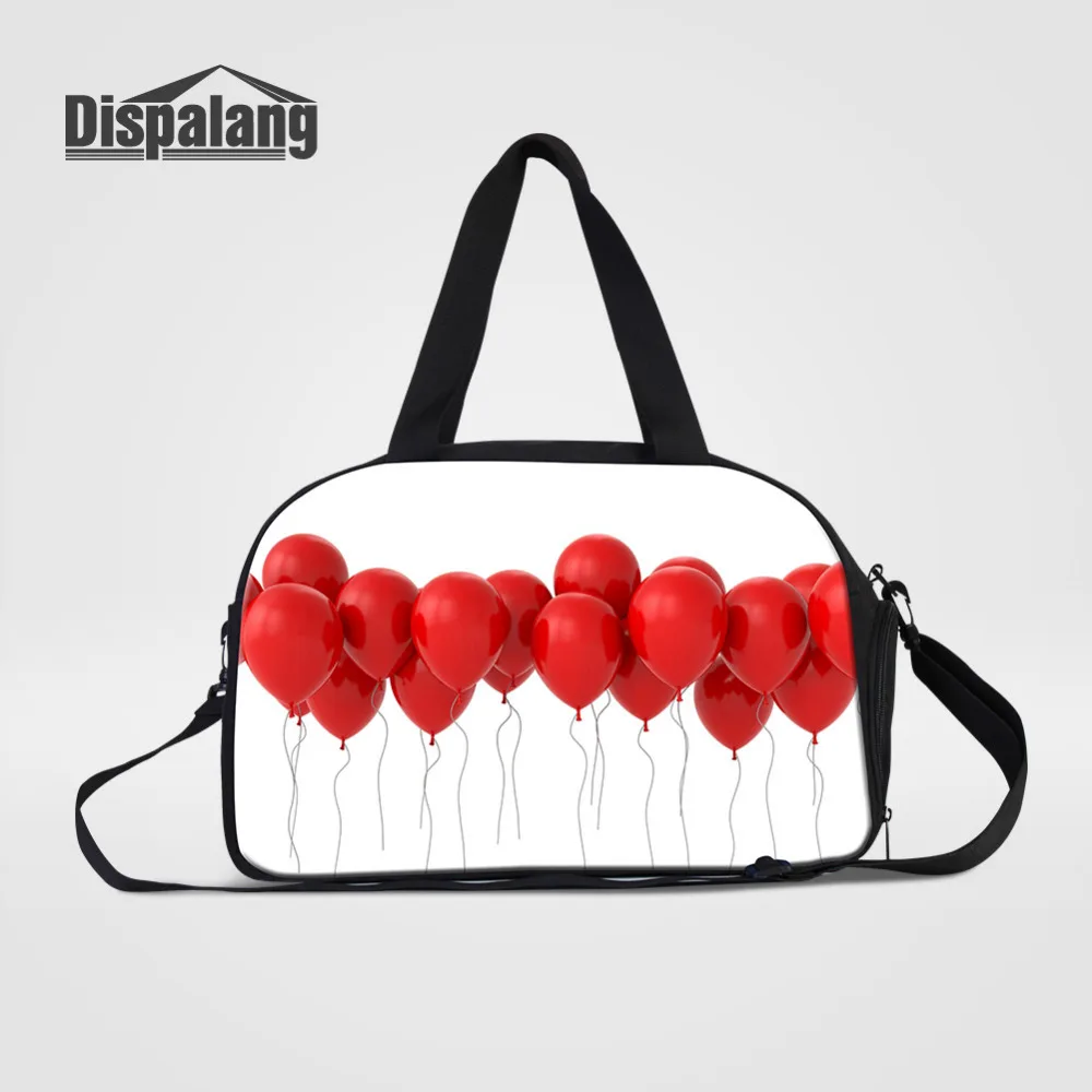 

Dispalang Balloon Womens Large Capacity Travel Bag Love Carry On Luggage Duffle Bag Overnight Weekend Bags Tote Shoes Storage