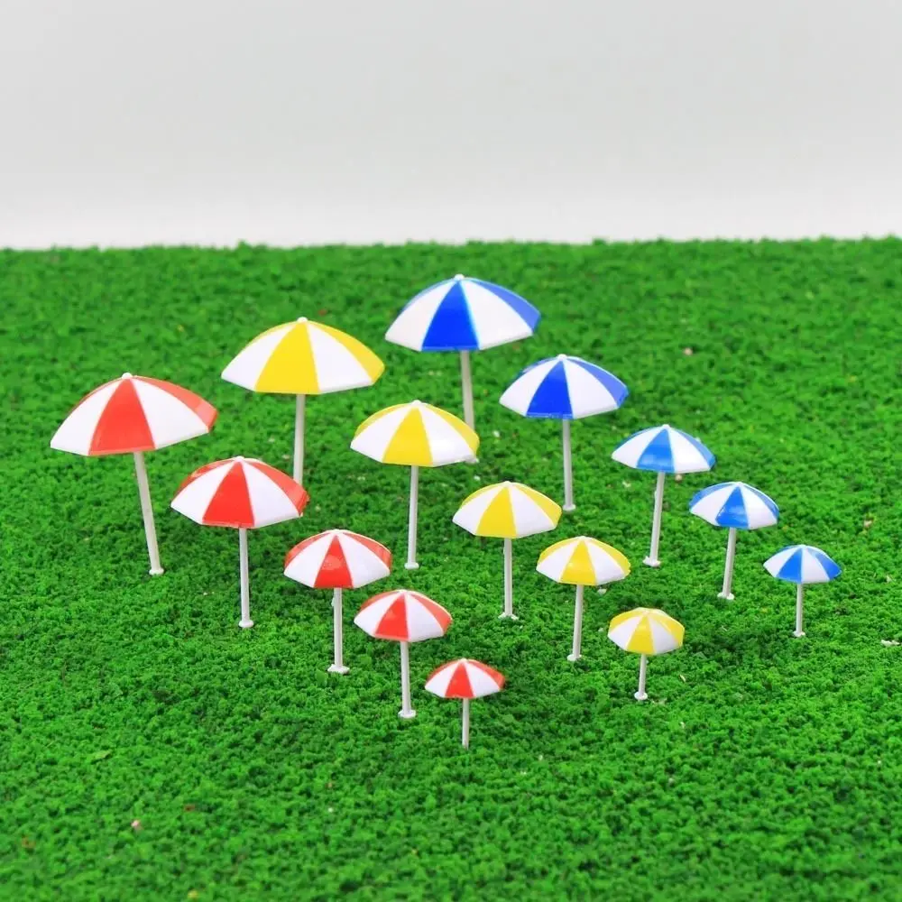 24pcs Model Railway Sun Umbrella Parasol 1:50 1:200 O OO TT N Z Scale  Garden Sea Beach TYS11 Plastic Model Umbrella